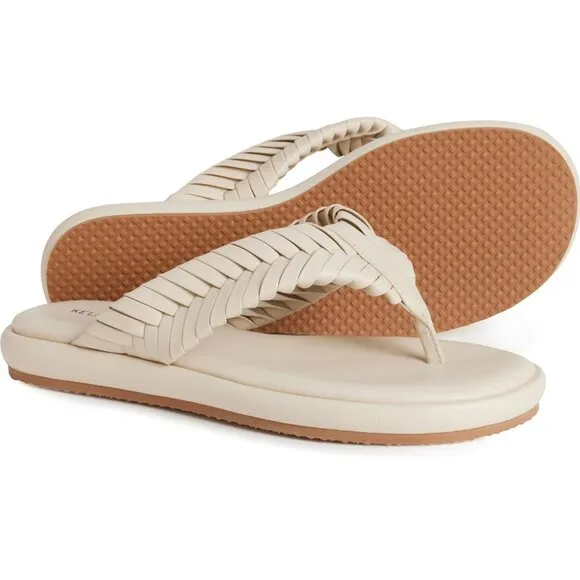 NEW Kelsi Dagger Tidal Braided Thong Sandals Shell For Women 252