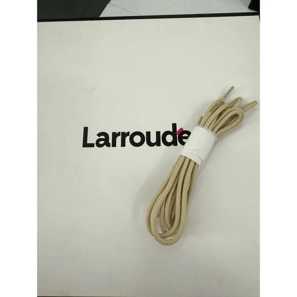 NEW Larroude Jordan Lace Up Ivory Violet Combat Boots Size 5.5