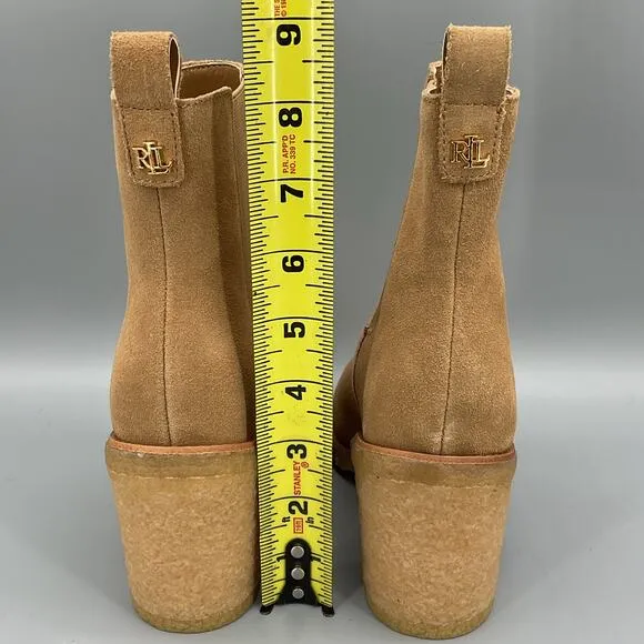 NEW Lauren Ralph Lauren Women’s Marianna Chelsea Boots Brown Size 6.5B