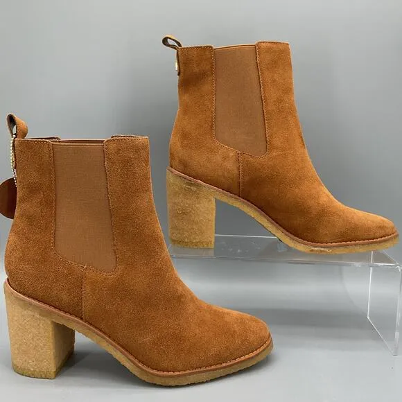 NEW Lauren Ralph Lauren Women’s Marianna Chelsea Boots Brown Size 9