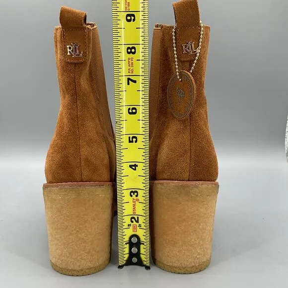 NEW Lauren Ralph Lauren Women’s Marianna Chelsea Boots Brown Size 9