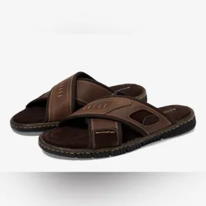 New leather men’s sandals brown 10.5 Rockport