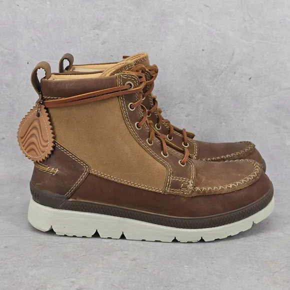 New Manitobah Mukluks Boots Brown Womens Size 9.5 WP Mesa Moc Toe Unlined