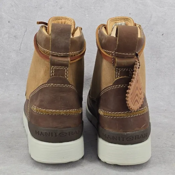 New Manitobah Mukluks Boots Brown Womens Size 9.5 WP Mesa Moc Toe Unlined