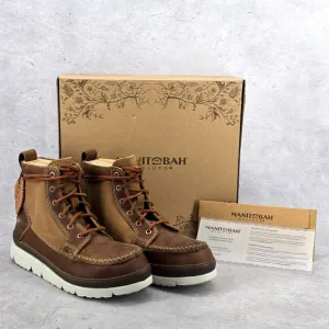 New Manitobah Mukluks Boots Brown Womens Size 9.5 WP Mesa Moc Toe Unlined