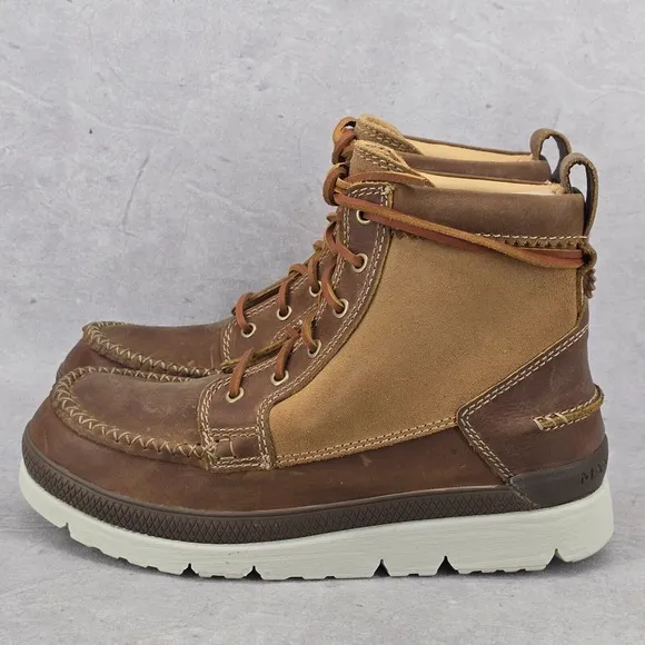 New Manitobah Mukluks Boots Brown Womens Size 9.5 WP Mesa Moc Toe Unlined