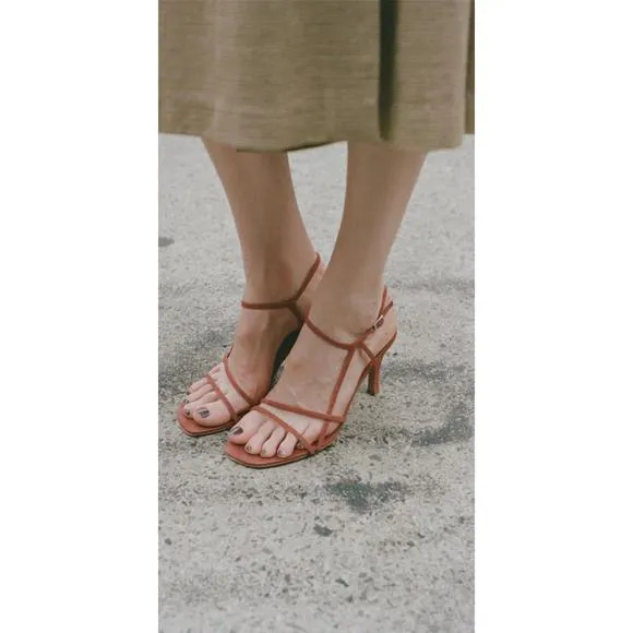 NEW MARYAM NASSIR ZADEH women's irene high heeled sandals in rust