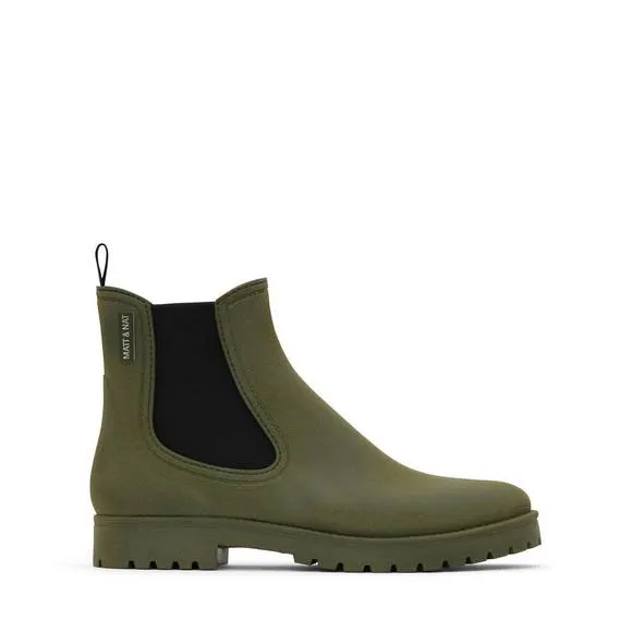 NEW MATT &amp; NAT women's laney vegan rain boots in matt olive
