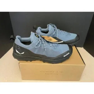 New! Mens SALEWA Pedroc PTX Java Blue/Black Hiking Trail Shoes. Size 10.5. Nice!