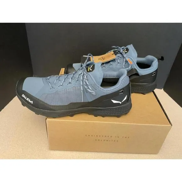 New! Mens SALEWA Pedroc PTX Java Blue/Black Hiking Trail Shoes. Size 10.5. Nice!