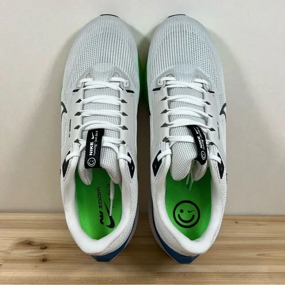 NEW Nike Pegasus 40 running shoes Mens 14 Platinum Tint black white green