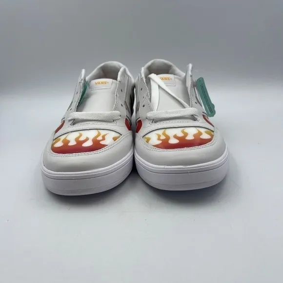 NEW Old Stock Vans Lowland Comfy Cush CC True White Flame Shoes Fire Skate
