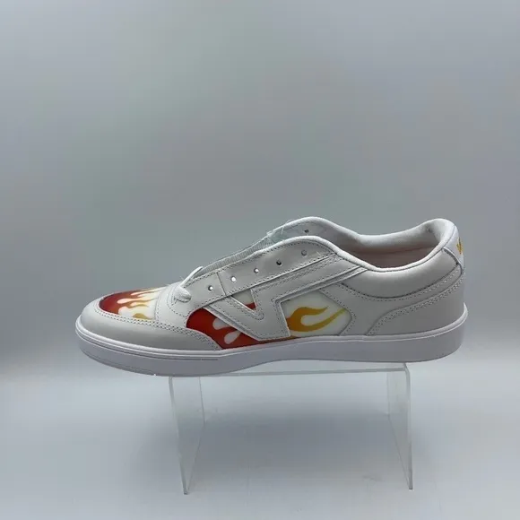 NEW Old Stock Vans Lowland Comfy Cush CC True White Flame Shoes Fire Skate