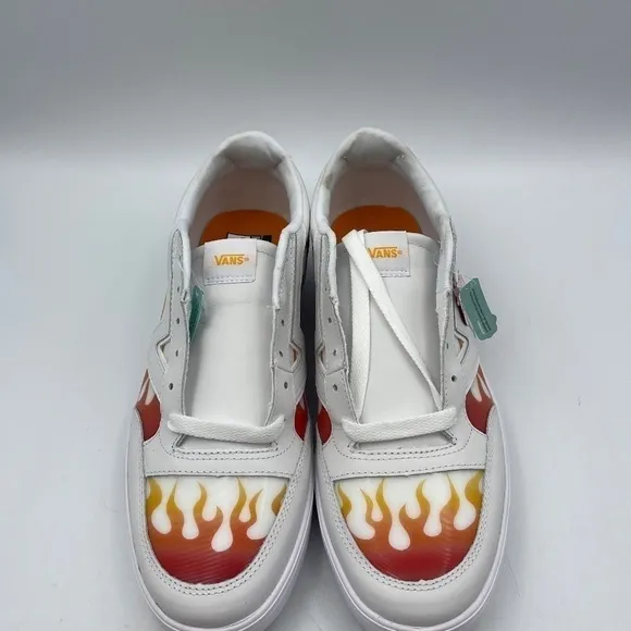 NEW Old Stock Vans Lowland Comfy Cush CC True White Flame Shoes Fire Skate