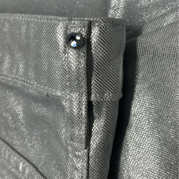 NEW Rebecca Minkoff Silver Coated Denim Jeans
