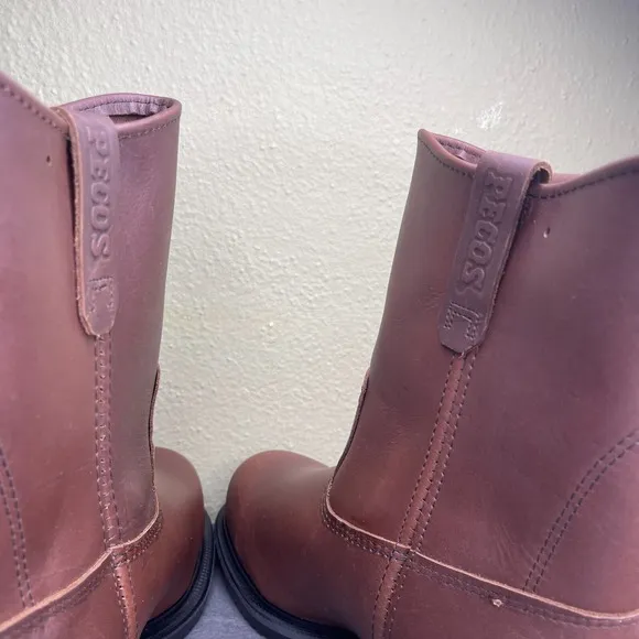 New Red Wing 9&quot; Pecos Size 10 3E Wide Work Boots Steel Toe Leather Brown 8241