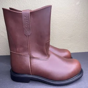 New Red Wing 9&quot; Pecos Size 10 3E Wide Work Boots Steel Toe Leather Brown 8241