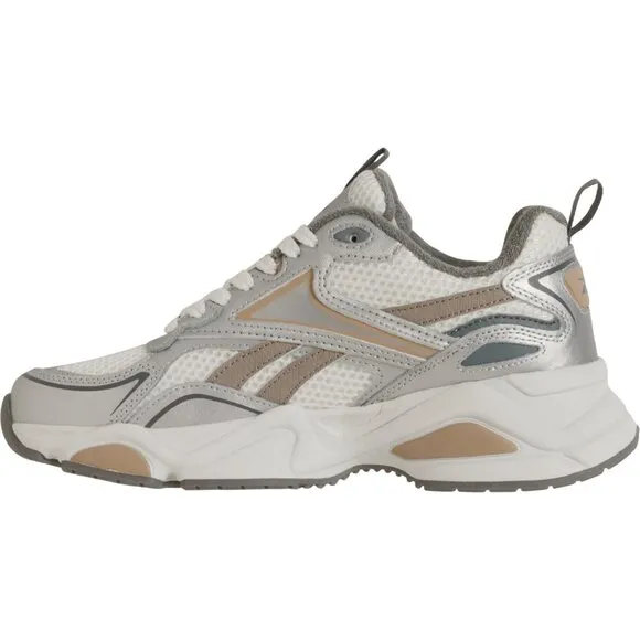NEW REEBOK Leather Charge Running Sneakers Silver/white/multi for women 462mn