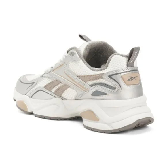 NEW REEBOK Leather Charge Running Sneakers Silver/white/multi for women 462mn