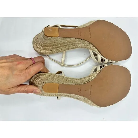 New Reformation Women's Slingback Wedge Sandals 7