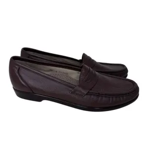NEW SAS Tripad Loafer Comfort Shoes Slip-On Leather Burgundy Womens Size‎ 10