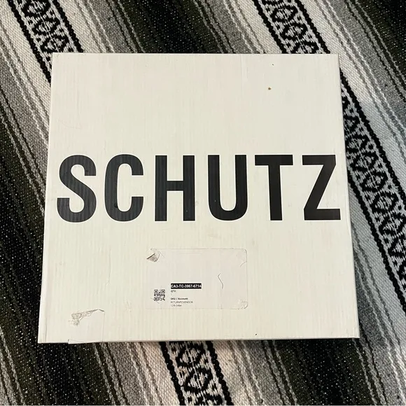 New Schutz Shaely High Platform Lace up Sandal in White Size 8