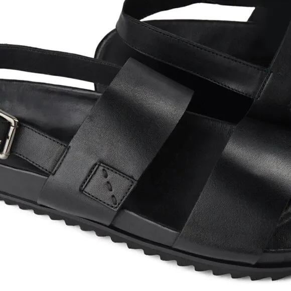 NEW Shoe the Bear Vigo Black Leather Strappy Sports Sandals Men's Size 8 / 41