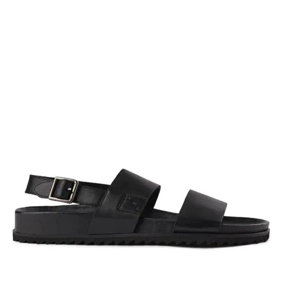 NEW Shoe the Bear Vigo Black Leather Strappy Sports Sandals Men's Size 8 / 41
