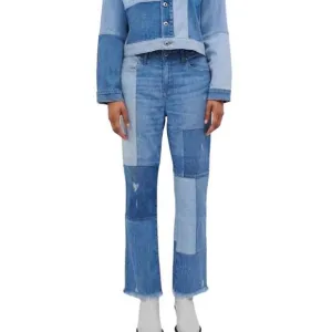 NEW SIMKHAI river straight leg jeans in mirage