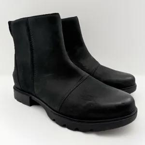 NEW Sorel Emelie III Zip Boots Women 6.5 Black Leather Waterproof EVERTREAD