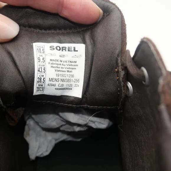 NEW SOREL MADSON II Moc Toe Waterproof Boots Men's 10.5 Tobacco Brown