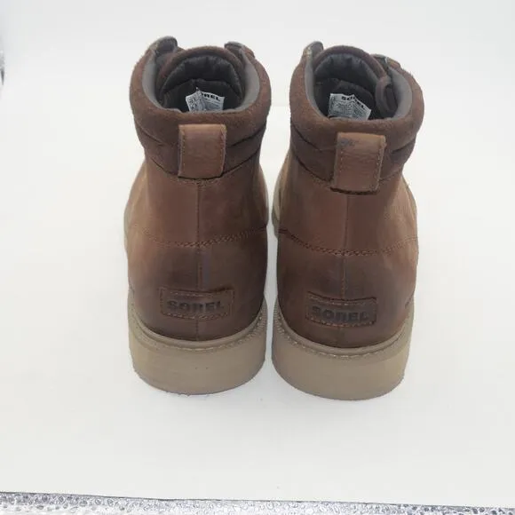 NEW SOREL MADSON II Moc Toe Waterproof Boots Men's 10.5 Tobacco Brown