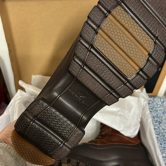 New • SPERRY Waterproof Float Duck Cognac Dark Brown Boots Shoes Rain boots M6