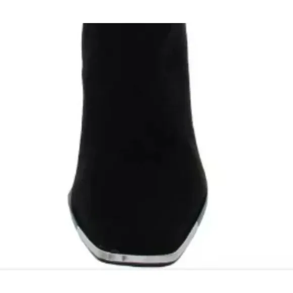 NEW STEVE MADDEN FEDORA BLACK WOMENS SQUARE TOE BLOCK HEEL KNEE-HIGH BOOTS