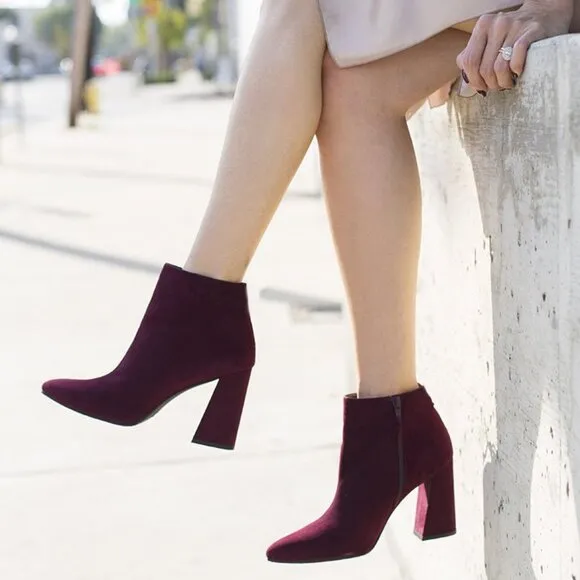 NEW Stuart Weitzman Suede Ankle Boots - Block Heel for Fall Work or Weekend