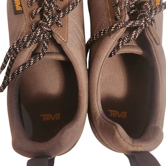 NEW Teva Wyldland Bungee Cord Lace-up Hiking Sneakers Brown Men's Size 9.5
