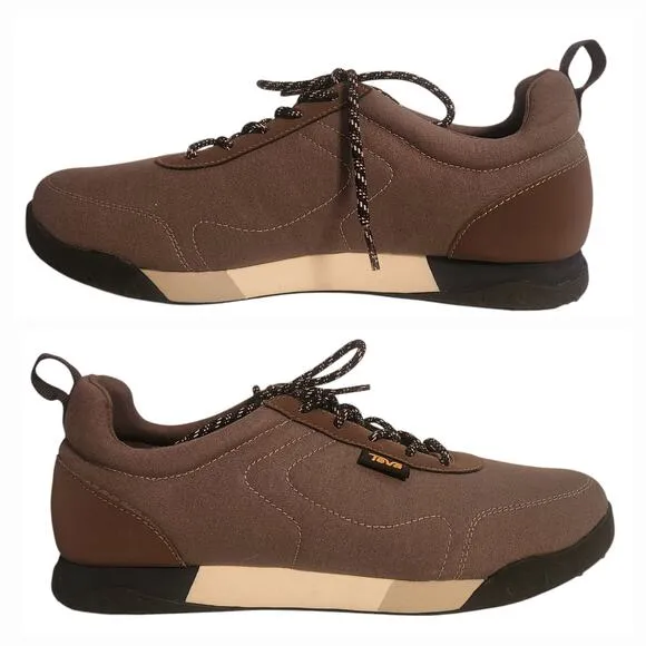 NEW Teva Wyldland Bungee Cord Lace-up Hiking Sneakers Brown Men's Size 9.5