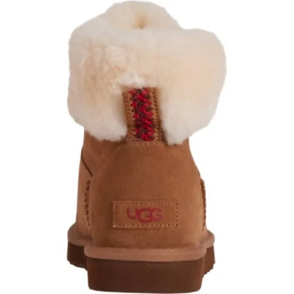 NEW UGG Suede Classic Mini Fashion Hiker Boots chestnut for women 567tn