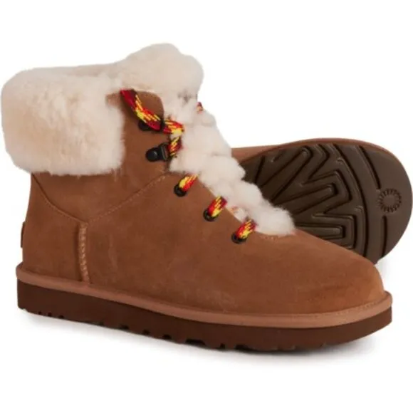 NEW UGG Suede Classic Mini Fashion Hiker Boots chestnut for women 567tn