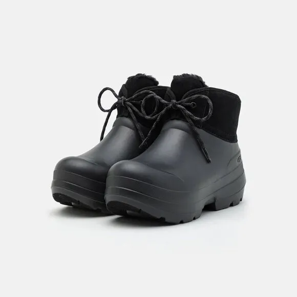 NEW UGG Tasman X Lace Waterproof Rain Boots black for women 663tn