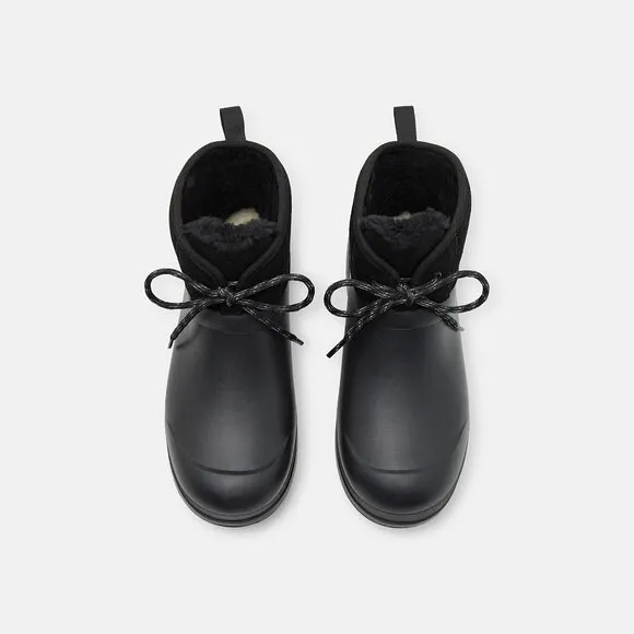 NEW UGG Tasman X Lace Waterproof Rain Boots black for women 663tn