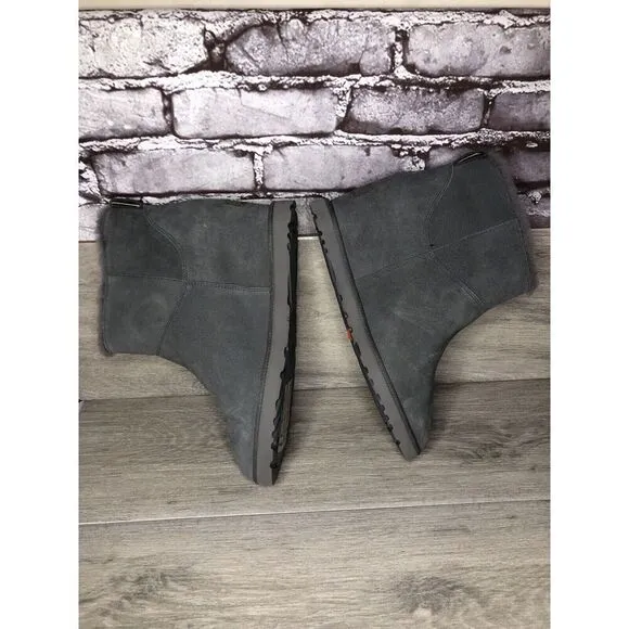 NEW UGG WOMEN'S CLASSIC FEMME ZIP MINI GREY / GRAY ANKLE BOOTS SIZE 11 1117535