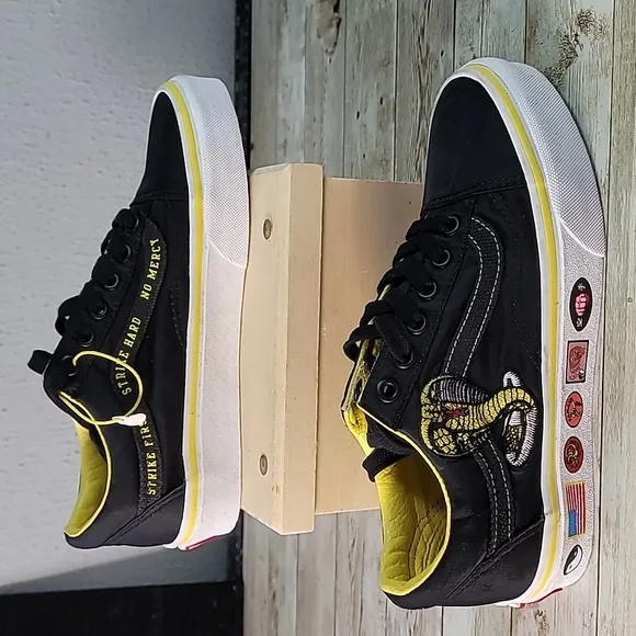 NEW VANS Old Skool Cobra‎ Kai Black Low Skate Shoes Canvas Men's 4.5 Women's 6.0