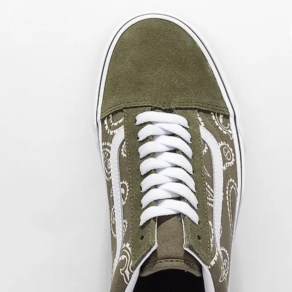 NEW Vans Old Skool Peace Paisley Green Skate Shoes