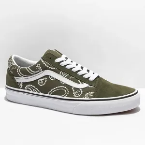 NEW Vans Old Skool Peace Paisley Green Skate Shoes