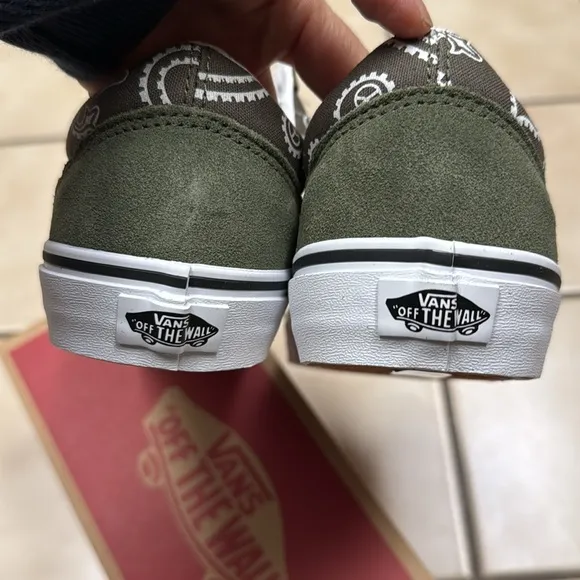 NEW Vans Old Skool Peace Paisley Green Skate Shoes