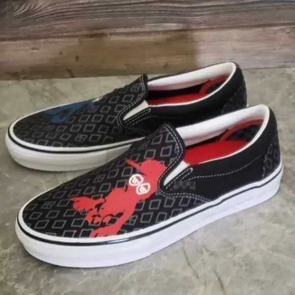 New Vans Skate Slip On Krooked Natas Ray Barbee Shoes Deadstock Streetwear