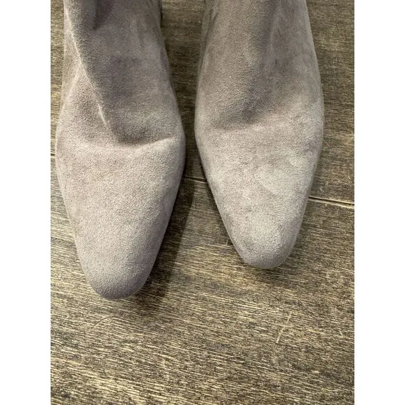 NEW Vince Hela Bootie Light Woodsmoke Suede Size‎ 7.5 Taupe/Grey Boot Heeled
