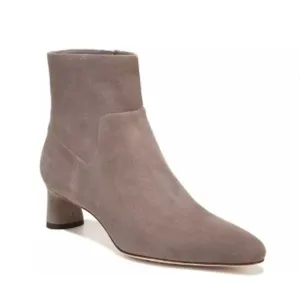 NEW Vince Hela Bootie Light Woodsmoke Suede Size‎ 7.5 Taupe/Grey Boot Heeled