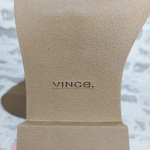 New Vince Kaelyn Pull On Waterproof Buckle Almond Toe Ankle Boots V39